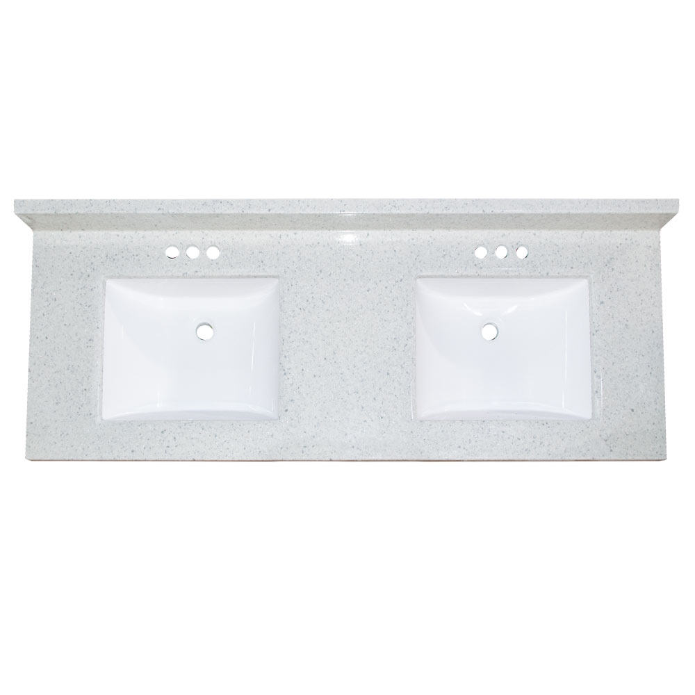 Dune Cultured Marble Double Vanity Top 61